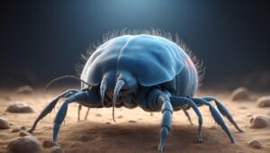 ai generated, mites, bed bug, arachnid, gruesome, dust, abstract